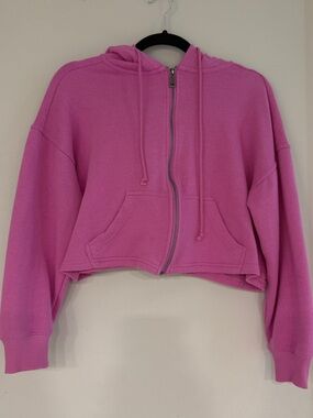 Hippie Rose Hot Pink Knit Zip Hoodie